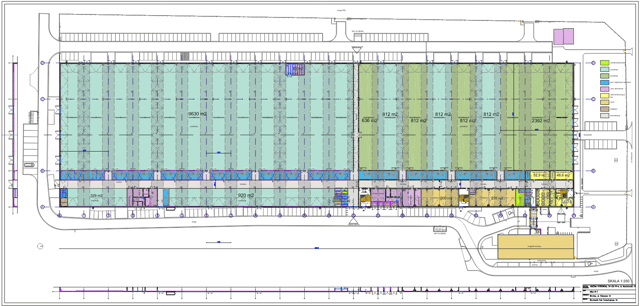 Magazyny Nowa 7, 53-609 Wrocław - magazyny do wynajęcia. Plan zagospodarowania.