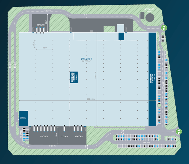 Magazyny Logicor Rzeszów, Rzeszów - magazyny do wynajęcia. Plan zagospodarowania.