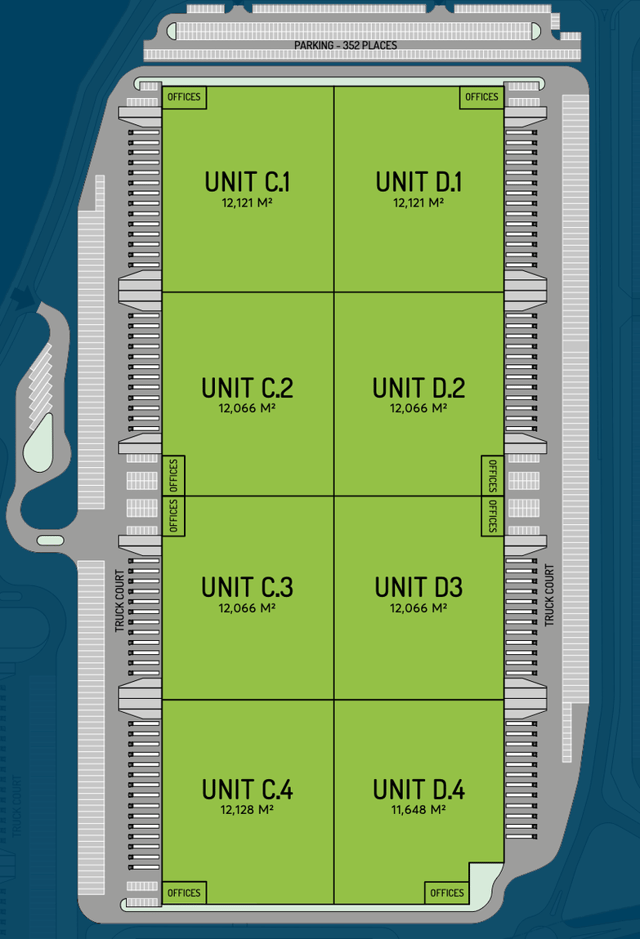 Warehouses Mountpark Stryków, Polska Centralna - warehouses for rent. Site plan.