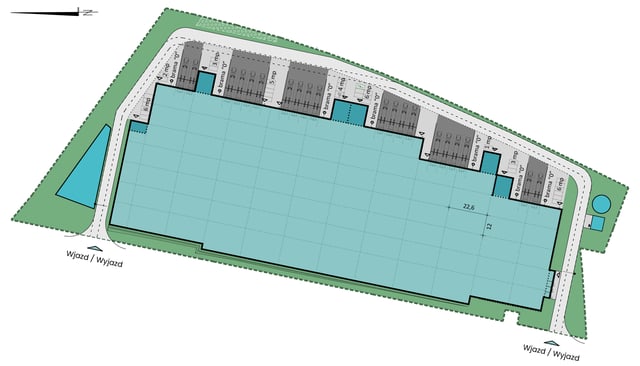Warehouses Gdynia City Logistics, Trójmiasto - warehouses for rent. Plan zagospodarowania.