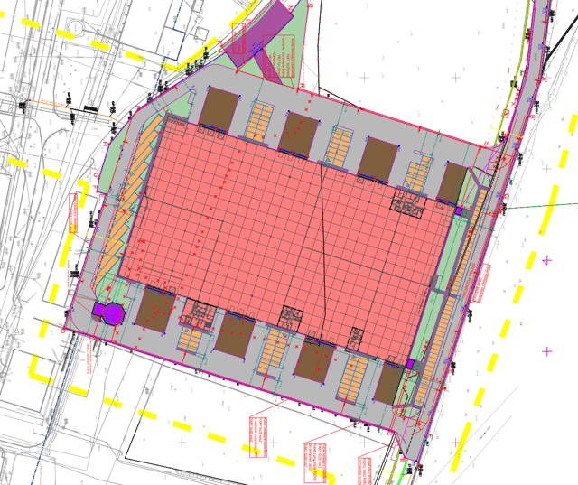 Magazynowa 16, Poznań - magazyny do wynajęcia. Plan zagospodarowania.