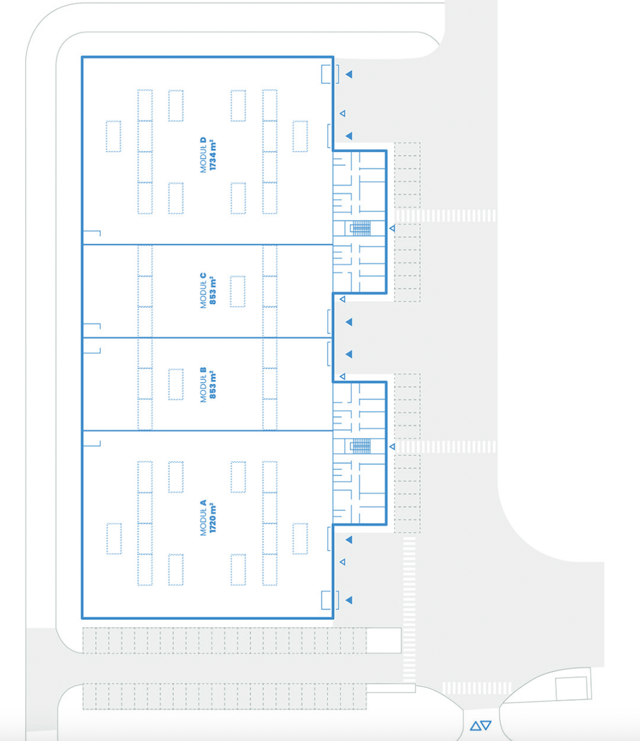 Magazyny Invest Park Ząbkowice, Wrocław - magazyny do wynajęcia. Plan zagospodarowania.
