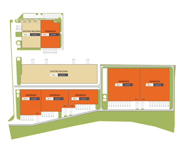 Warehouses EQT Park Słubice III-IV, Polska Zachodnia - warehouses for rent. Plan zagospodarowania.