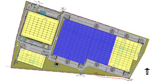 Magazyny Panattoni Park Legnica, Wrocław - magazyny do wynajęcia. Plan zagospodarowania.