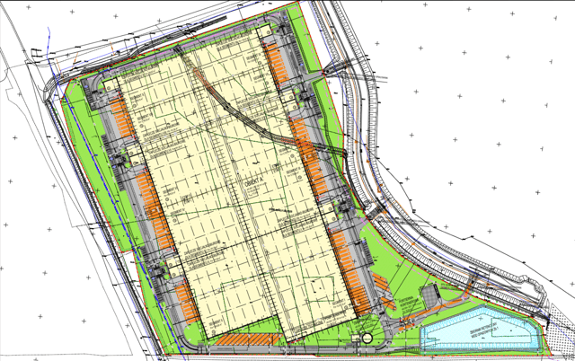 Warehouses MLP Bieruń West, Górny Śląsk - warehouses for rent. Site plan.