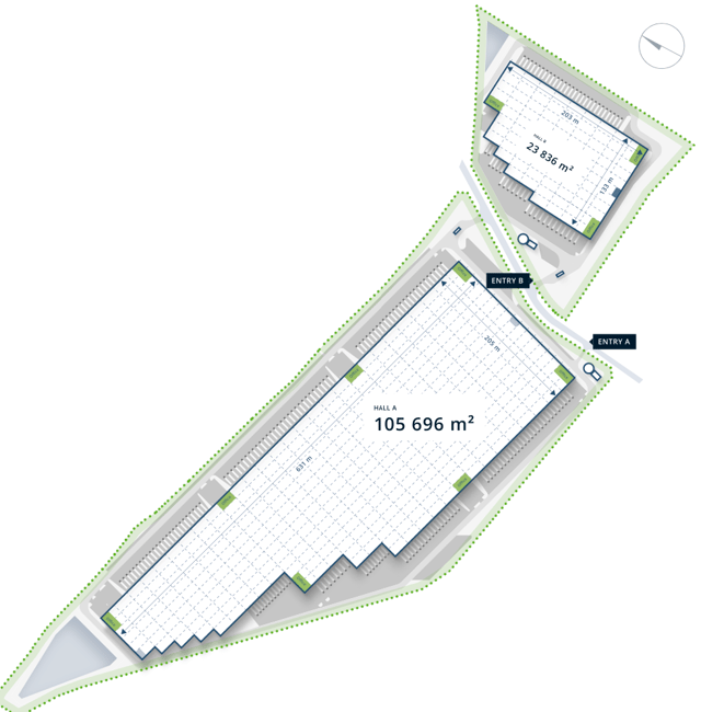 Magazyny GARBE Park Kłudno, Warszawa - magazyny do wynajęcia. Plan zagospodarowania.