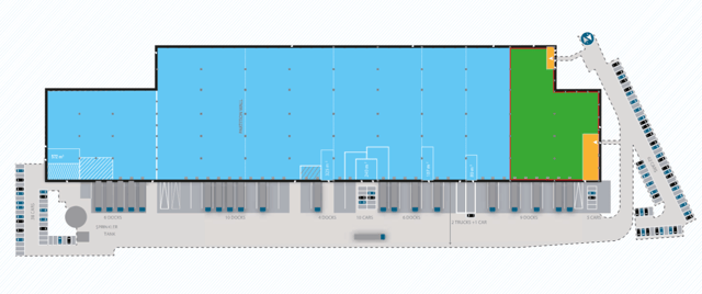Warehouses Kraków Skawina, Kraków - warehouses for rent. Site plan.