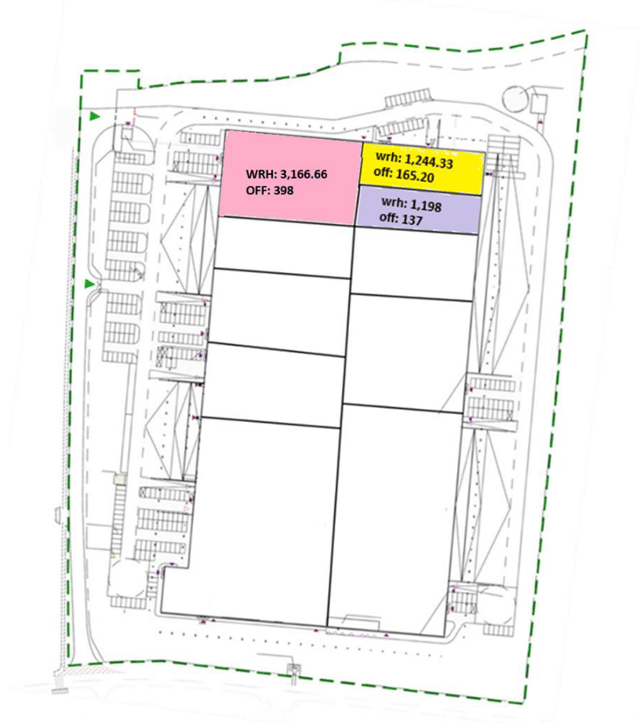 Magazyny RYSY Kraków IV, Kraków - magazyny do wynajęcia. Plan zagospodarowania.
