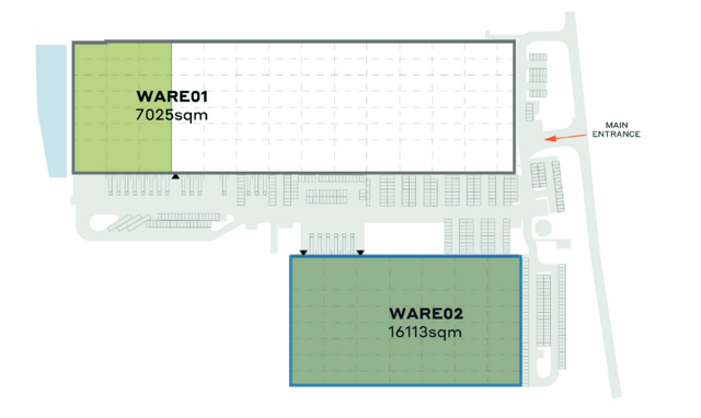 Magazyny CTPark Warsaw East, Warszawa - magazyny do wynajęcia. Plan zagospodarowania.