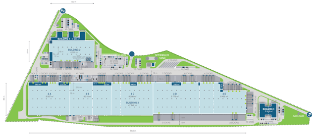 Warehouses Logicor Piaseczno, Warszawa - warehouses for rent. Site plan.