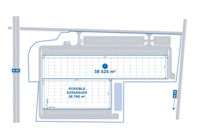 Magazyny Hillwood Nowogard, Szczecin - magazyny do wynajęcia. Plan zagospodarowania.