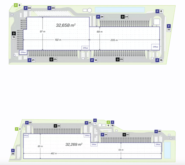 Magazyny Panattoni Park Stryków IV, Polska Centralna - magazyny do wynajęcia. Plan zagospodarowania.