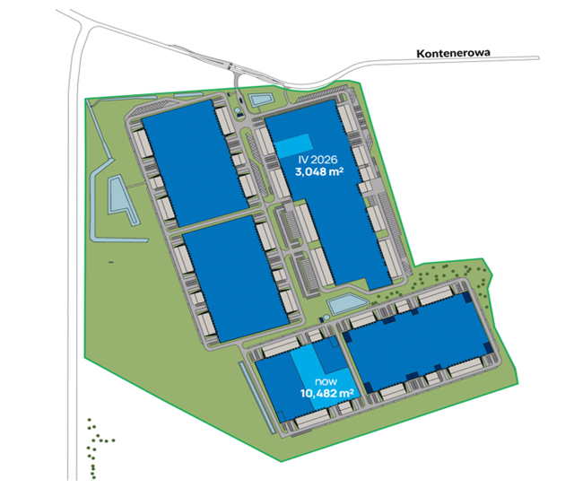 Magazyny Pomorskie Centrum Logistyczne, Trójmiasto - magazyny do wynajęcia. Plan zagospodarowania.