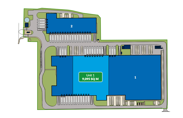 Magazyny GLP Łódź II, Polska Centralna - magazyny do wynajęcia. Plan zagospodarowania.