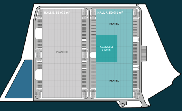 Warehouses Fortress Logistics Park Gdańsk, Trójmiasto - warehouses for rent. Site plan.