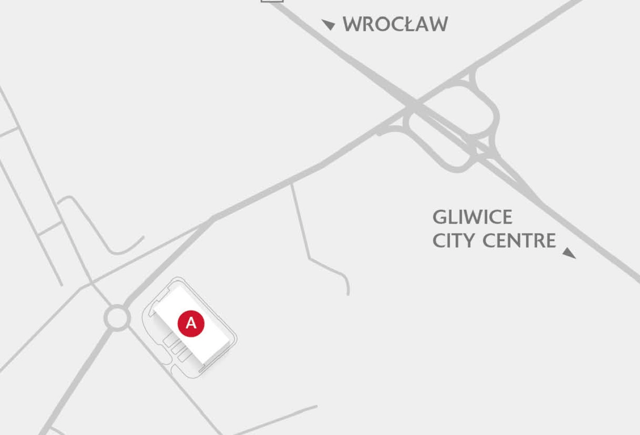 Magazyny SEGRO Centre Gliwice, Górny Śląsk - magazyny do wynajęcia. Plan zagospodarowania.