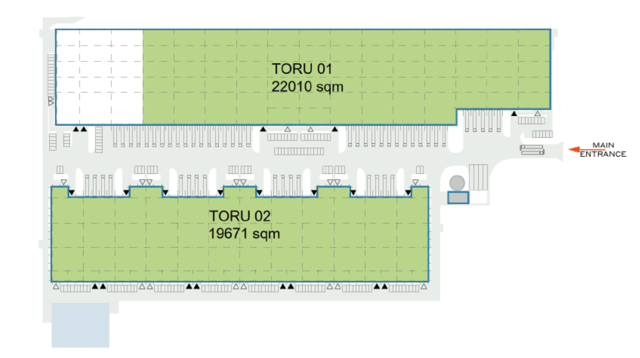 Warehouses CTPark Toruń, Bydgoszcz i Toruń - warehouses for rent. Site plan.