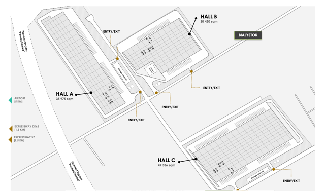 Warehouses Waimea Logistic Park Warsaw North - Nowy Modlin, Warszawa - warehouses for rent. Site plan.