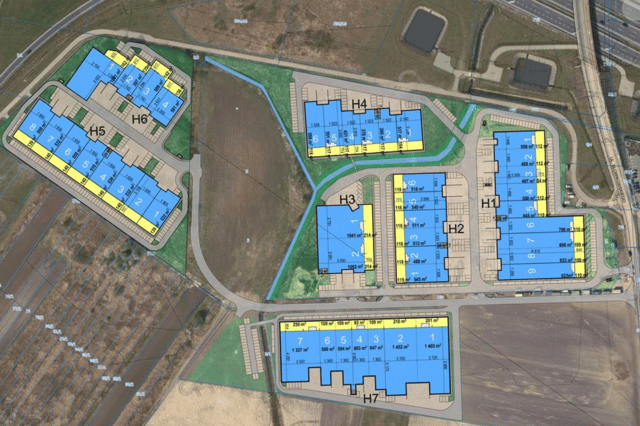 Warehouses Ideal Idea City Park Warszawa, Warszawa - warehouses for rent. Site plan.