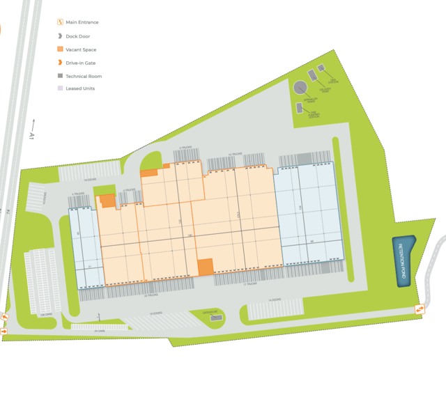 Warehouses Mapletree Park Piotrków I, Polska Centralna - warehouses for rent. Plan zagospodarowania.