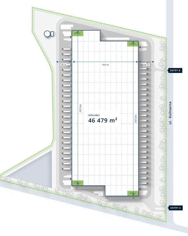 Warehouses GARBE Park Wiskitki, Warszawa - warehouses for rent. Site plan.