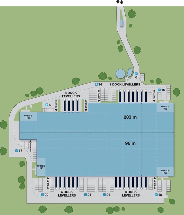 Magazyny City Logistics Warsaw VI, 03-866 Warszawa - magazyny do wynajęcia. Plan zagospodarowania.