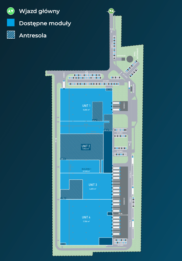 Magazyny Logicor Łódź III, Polska Centralna - magazyny do wynajęcia. Plan zagospodarowania.