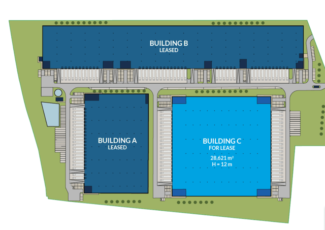 Magazyny GLP Poznań Airport Logistics Centre, Poznań - magazyny do wynajęcia. Plan zagospodarowania.