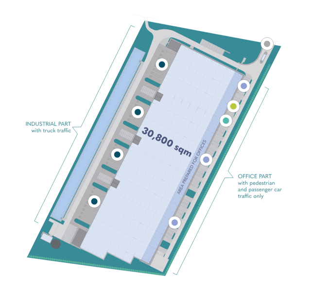 Magazyny WESTSIDE Szczecin, Szczecin - magazyny do wynajęcia. Plan zagospodarowania.