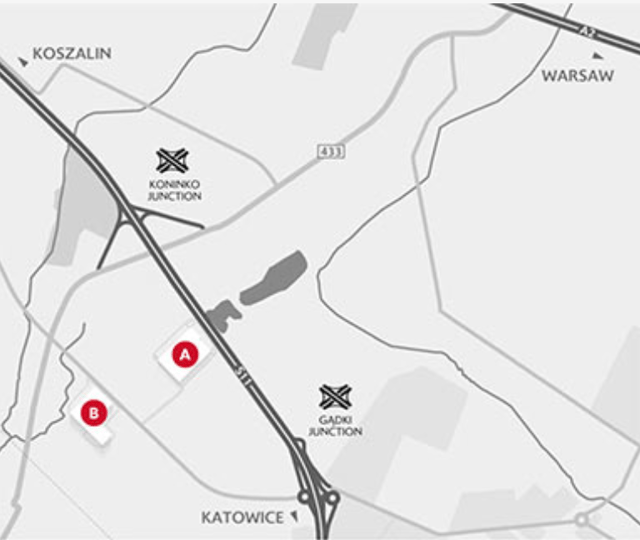 Warehouses SEGRO Logistics Park Poznań Gądki, Poznań - warehouses for rent. Site plan.