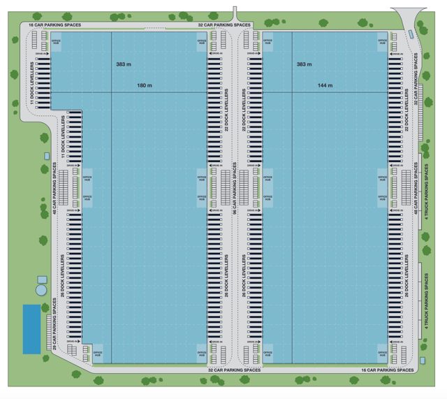 Magazyny Panattoni Park Goleniów IV, Szczecin - magazyny do wynajęcia. Plan zagospodarowania.