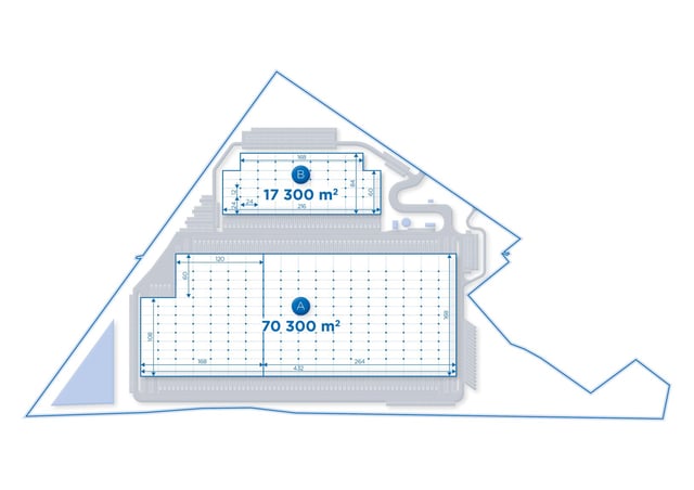 Warehouses Hillwood Syców, Wrocław - warehouses for rent. Site plan.