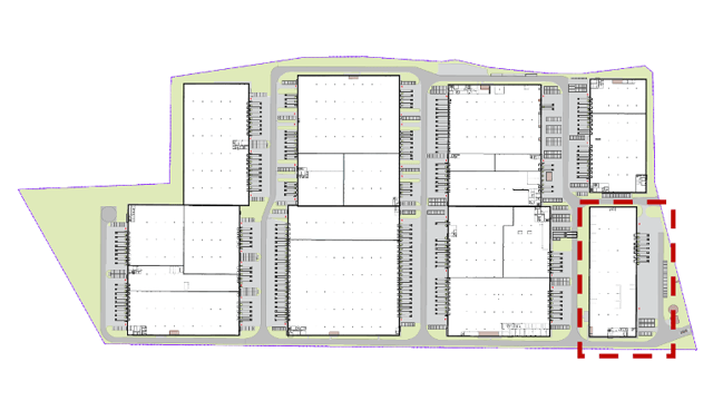 Warehouses Wrocław Logistics Park Bielany, Wrocław - warehouses for rent. Site plan.