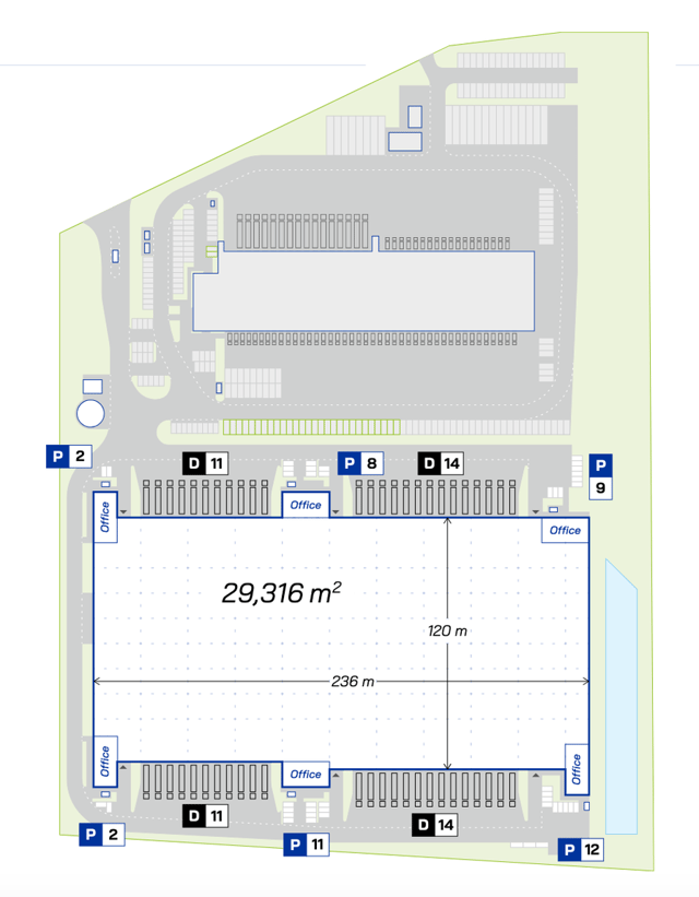 Magazyny Panattoni Park Zgierz I, Polska Centralna - magazyny do wynajęcia. Plan zagospodarowania.
