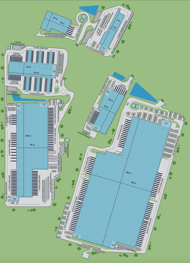 Magazyny EQT Park Gdańsk Airport, Trójmiasto - magazyny do wynajęcia. Plan zagospodarowania.