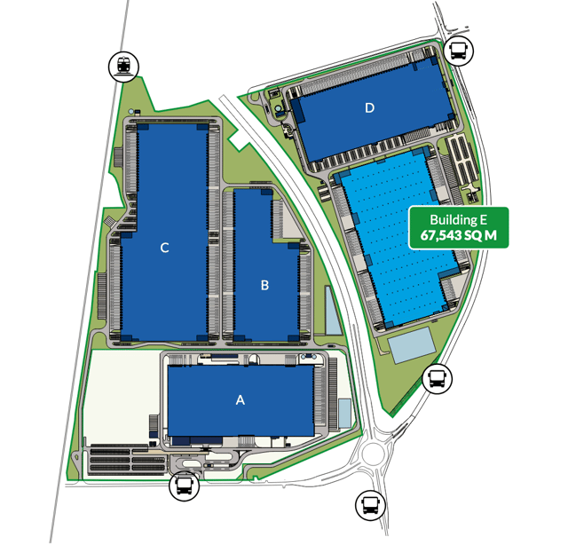 Warehouses GLP Wrocław V Logistics Centre, Wrocław - warehouses for rent. Plan zagospodarowania.