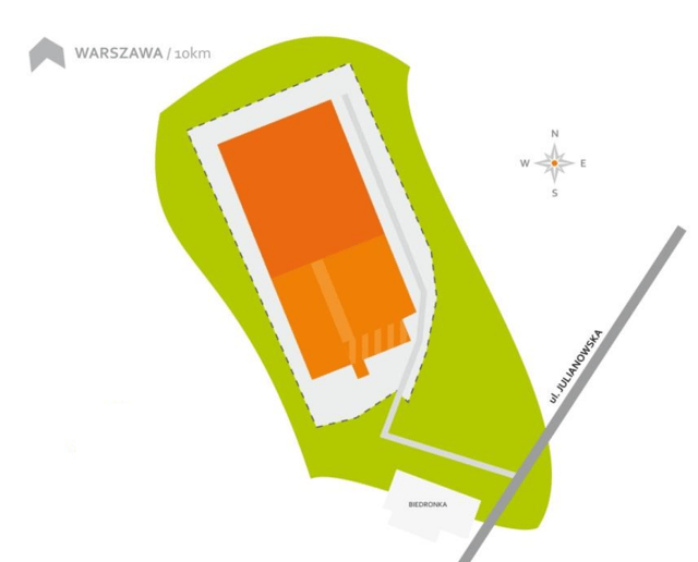 Magazyny Point Of View Piaseczno, Warszawa - magazyny do wynajęcia. Plan zagospodarowania.