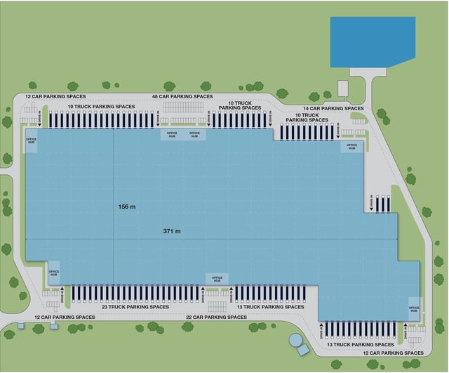 Magazyny Panattoni Park Skwierzyna, Polska Zachodnia - magazyny do wynajęcia. Plan zagospodarowania.
