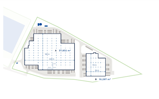 Warehouses Hillwood Łazy II, Warszawa - warehouses for rent. Site plan.
