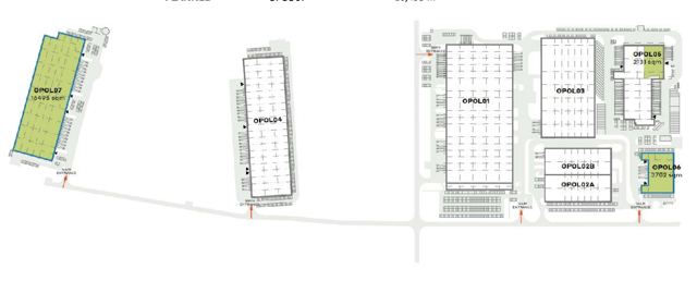 Warehouses CTPark Opole, 45-805 Opole - warehouses for rent. Site plan.