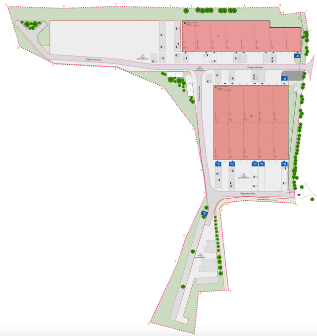 Magazyny Multipark Gdańsk, Trójmiasto - magazyny do wynajęcia. Plan zagospodarowania.