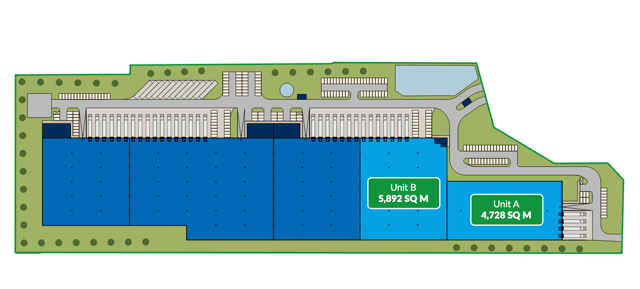 Magazyny GLP Warsaw II Logistics Centre, Warszawa - magazyny do wynajęcia. Plan zagospodarowania.