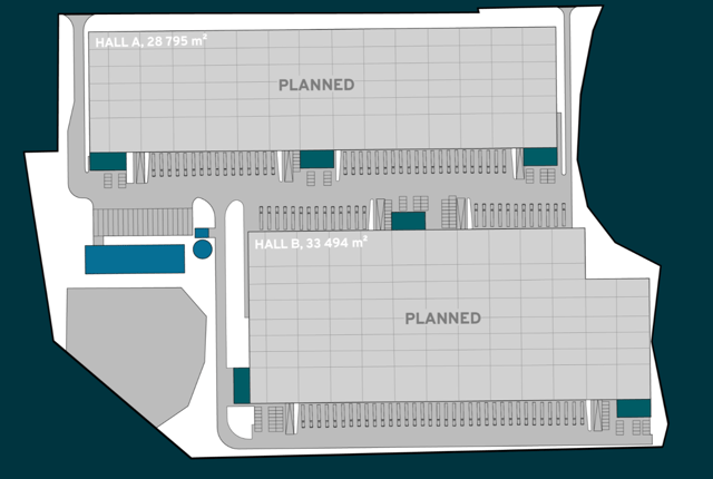 Warehouses Fortress Logistics Park Warsaw SW, Warszawa - warehouses for rent. Site plan.