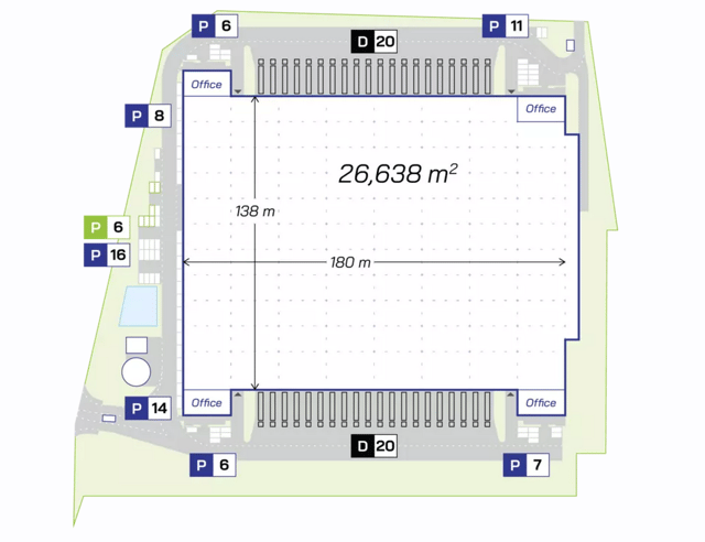 Warehouses City Logistics Łódź VI, Polska Centralna - warehouses for rent. Site plan.