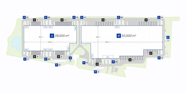 Magazyny Panattoni Park Grodzisk VI, Warszawa - magazyny do wynajęcia. Plan zagospodarowania.