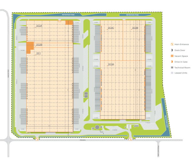 Magazyny Mapletree Park Szczecin, Szczecin - magazyny do wynajęcia. Plan zagospodarowania.