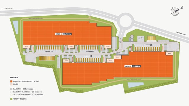 Warehouses EQT Park Wrocław South, Wrocław - warehouses for rent. Site plan.