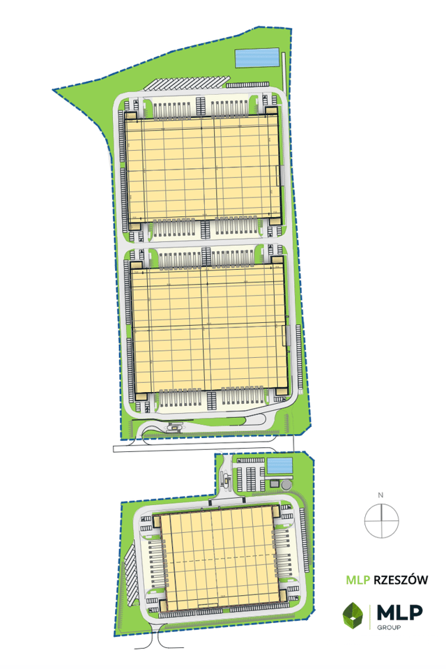 Magazyny MLP Rzeszów, 35-213 Rzeszów - magazyny do wynajęcia. Plan zagospodarowania.