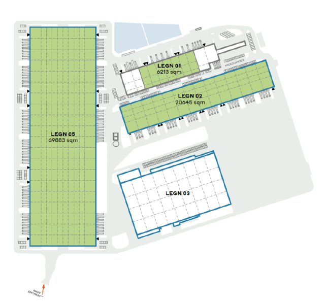 Magazyny CTPark Legnica, Wrocław - magazyny do wynajęcia. Plan zagospodarowania.