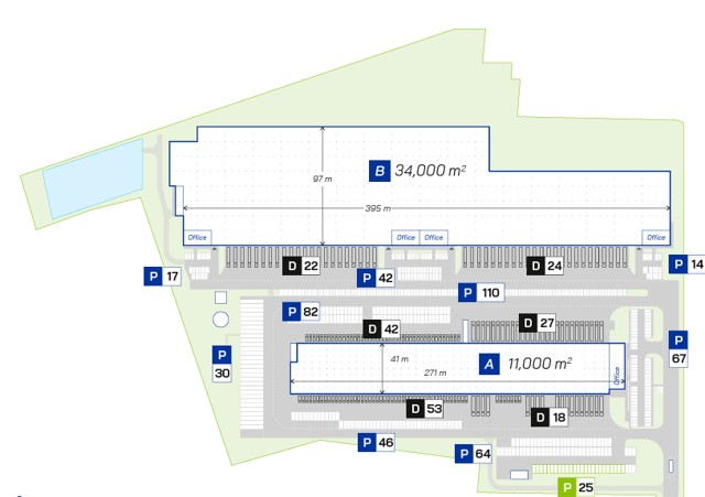 Magazyny Panattoni Park Kielno, Trójmiasto - magazyny do wynajęcia. Plan zagospodarowania.